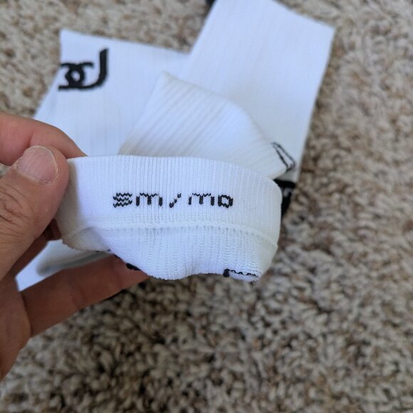 GRIT White with Black Compression Knee-High Socks – Size S/M, Made in USA, Like - Picture 4 of 4